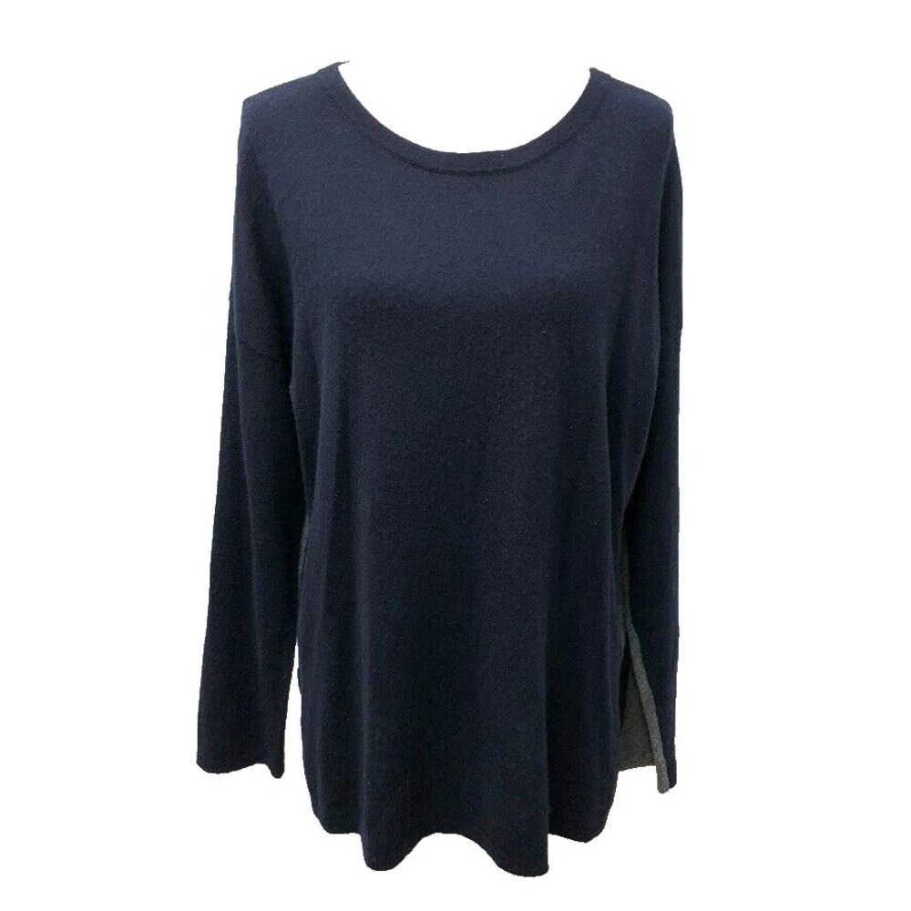 Vince Tunic Sweater Jumper Womens Large Blue Gray Cozy Casual Office